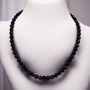 Vintage Hobe Black Crystal Necklace